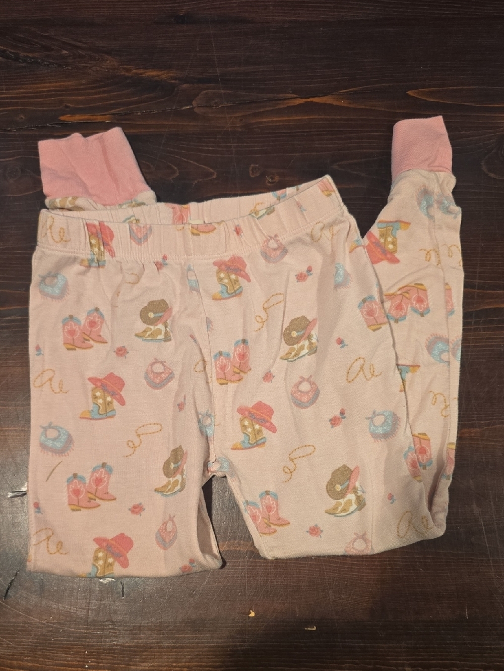 Tullabee by Angel Dear Western Cowboy Boots Bamboo Pajamas - 4T - Read